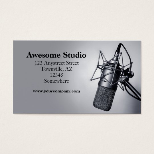 studio microphone business card
