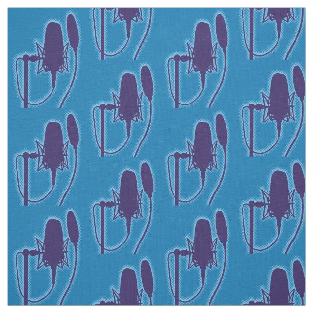 Studio Microphone Pattern Fabric (Swatch)