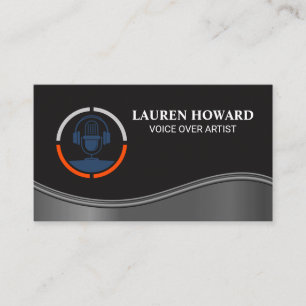 Studio Microphone   Sound Engineer Singer Business Card