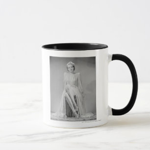 Studio portrait of young woman in nightgown mug