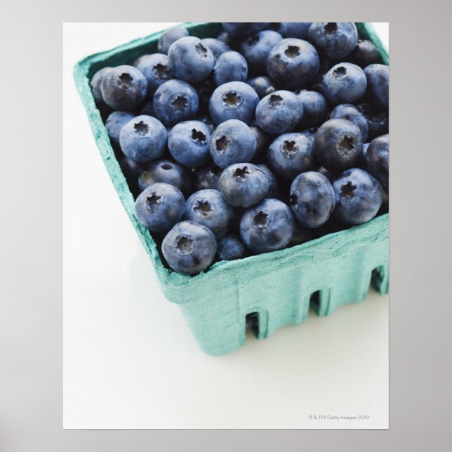 Studio shot of blueberries poster (Front)