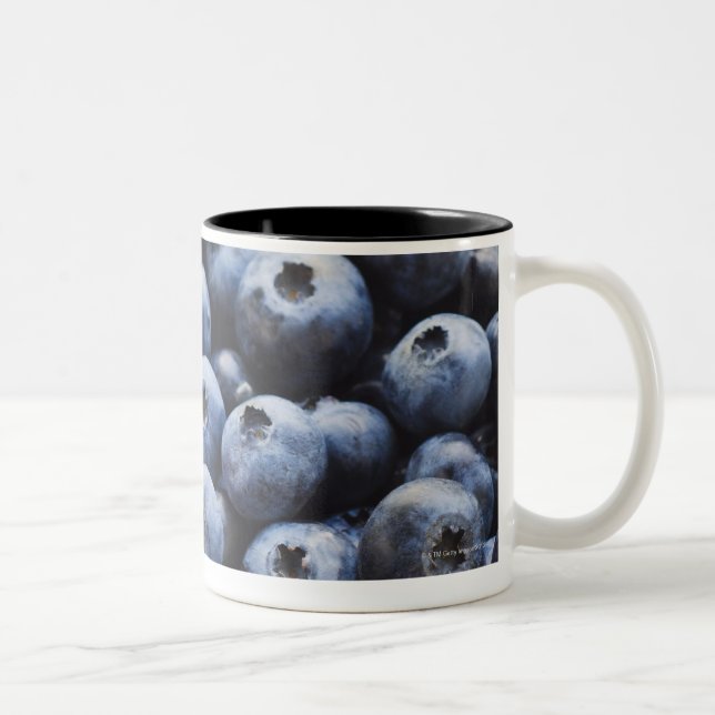 Studio shot of blueberries Two-Tone coffee mug (Right)