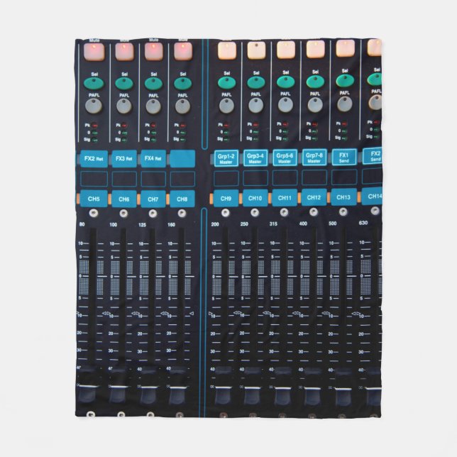 Studio sound mixer, technology gear for better nat fleece blanket (Front)