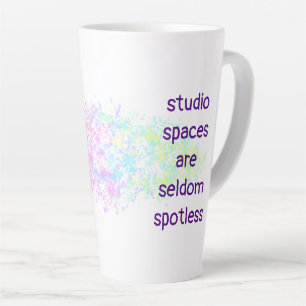 "Studio Spaces Are Seldom Spotless" Artist Latte Mug