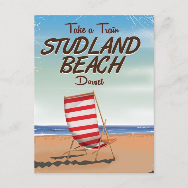 Studland Beach Dorset travel poster Postcard (Front)