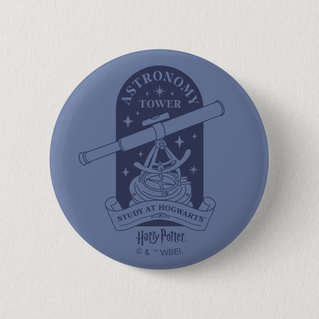 Study at HOGWARTS™ Astronomy Tower 6 Cm Round Badge (Front)