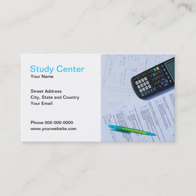 Study Centre Business Card (Front)
