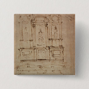 Study for a double tomb 15 cm square badge