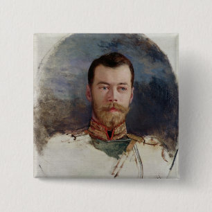 Study for a portrait of Tsar Nicholas II  1898 15 Cm Square Badge