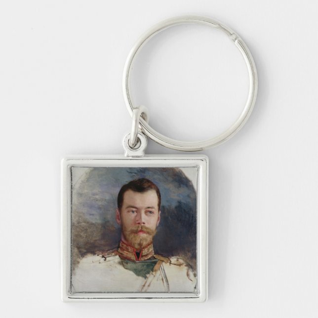 Study for a portrait of Tsar Nicholas II  1898 Key Ring (Front)