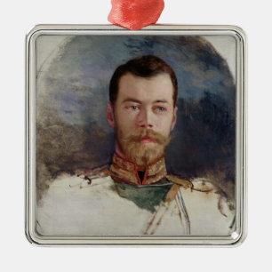 Study for a portrait of Tsar Nicholas II  1898 Metal Tree Decoration