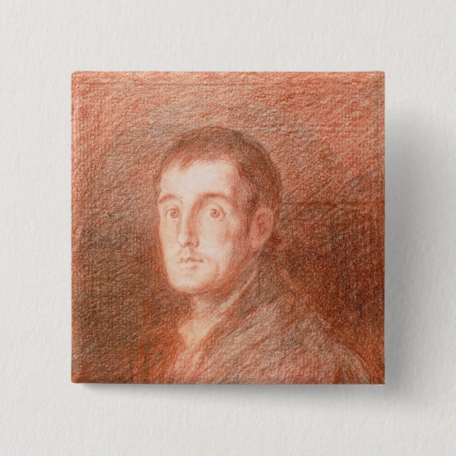 Study for an equestrian portrait 15 cm square badge (Front)