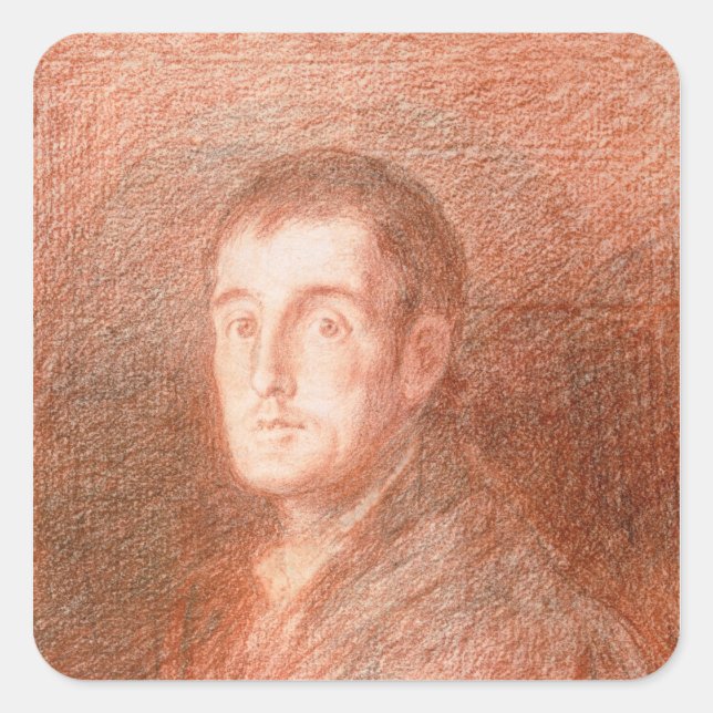 Study for an equestrian portrait square sticker (Front)