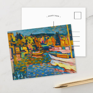Study for Autumn Landscape with Boats   Kandinsky Postcard