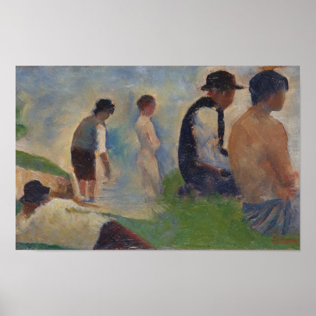 Study for Bathers at Asnières Poster (Front)