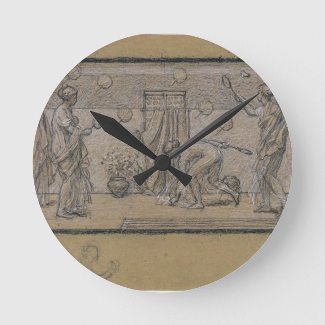 Study for Battledore and Shuttlecock, c.1871 (chal Round Clock (Front)