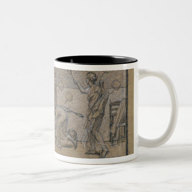 Study for Battledore and Shuttlecock, c.1871 (chal Two-Tone Coffee Mug (Right)