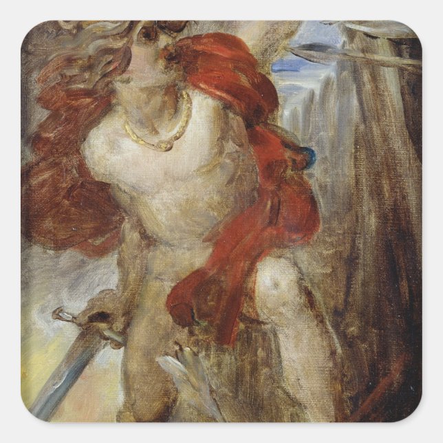 Study for Gaulish Courage, c.1830-32 Square Sticker (Front)