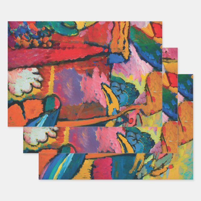 Study for Improvisation V by Wassily Kandinsky Wrapping Paper Sheet (Set)