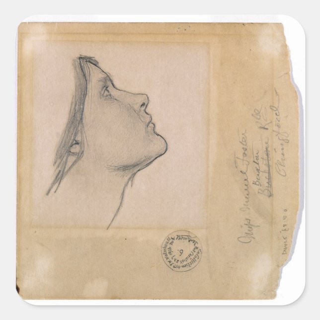 Study for 'Lamia', c.1904-05 (pencil on paper) Square Sticker (Front)