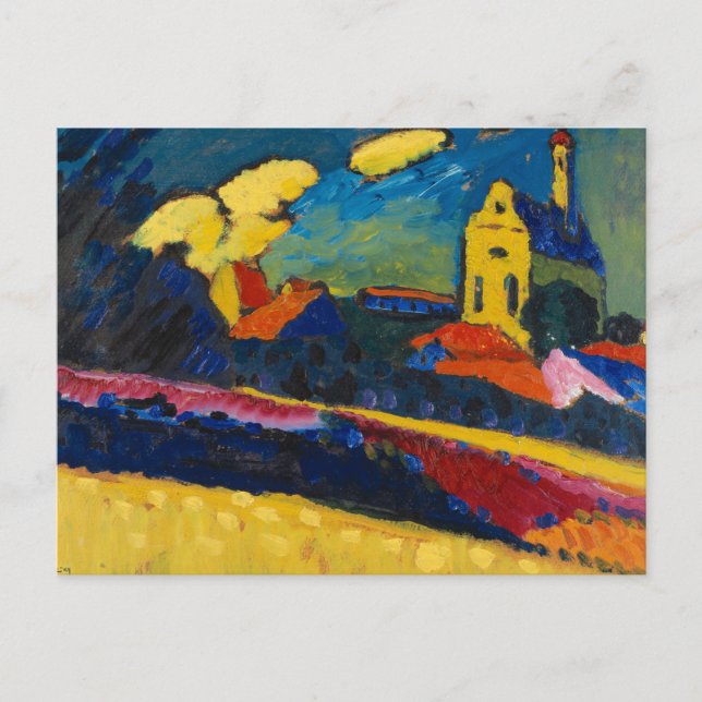 Study for Murnau, Landscape with Church Postcard (Front)