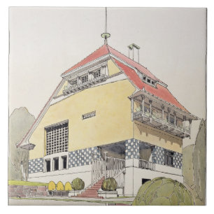 Study for Olbrich's House, Darmstadt, from 'Archit Tile