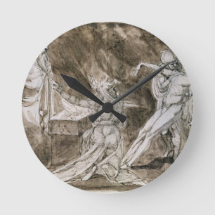 Study for "Saul and the Witch of Endor" Round Clock