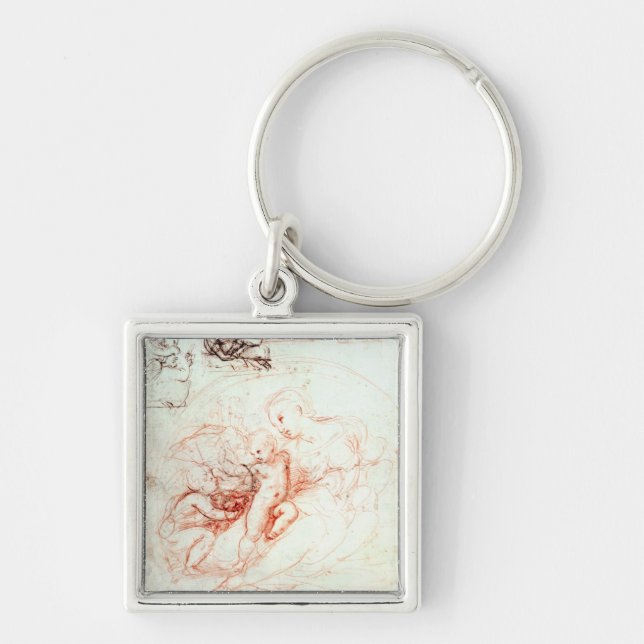 Study for the Alba Madonna, c.1508-09 Key Ring (Front)