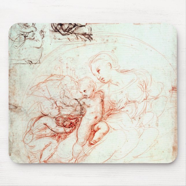 Study for the Alba Madonna, c.1508-09 Mouse Mat (Front)