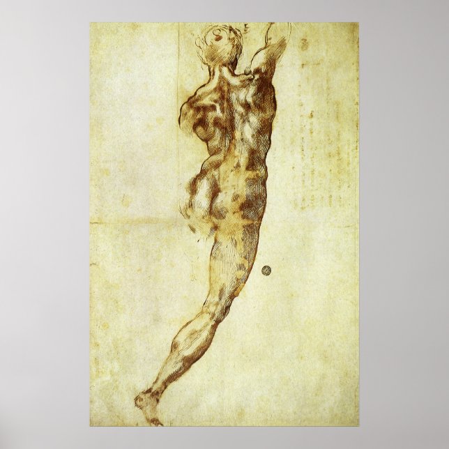 Study for the Battle of Cascina by Michelangelo Poster (Front)