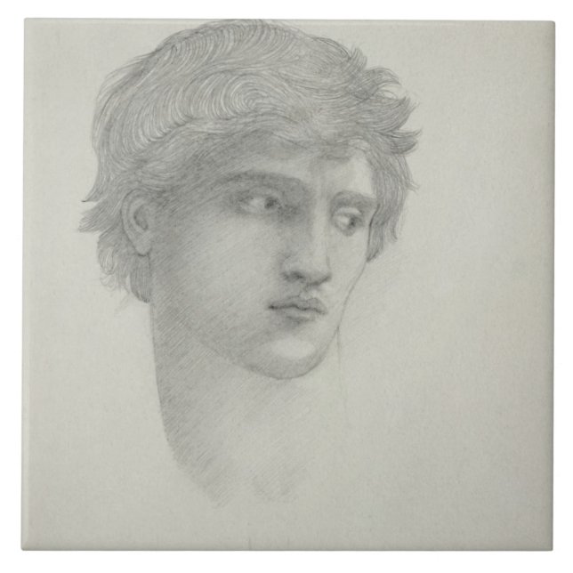 Study for the Head of Perseus (pencil on paper) Tile (Front)