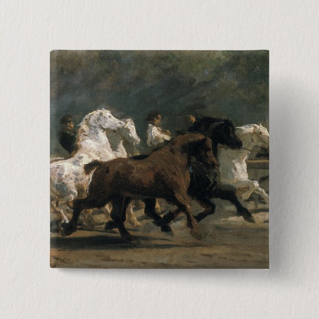 Study for the Horsemarket, 1900 15 Cm Square Badge (Front)