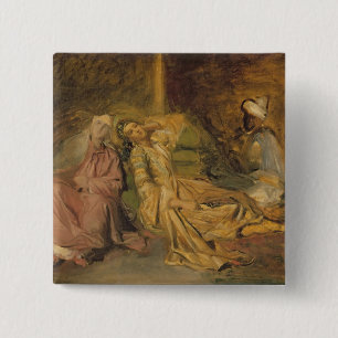 Study for the Interior of a Harem 15 Cm Square Badge