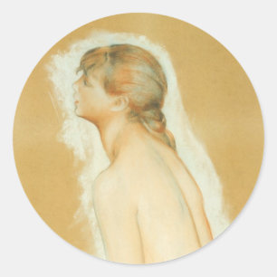 Study for 'The Large Bathers' by Pierre Renoir Classic Round Sticker