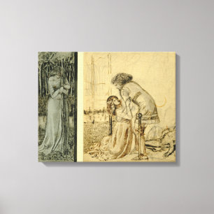 Study for the painted panels on the St. George Cab Canvas Print