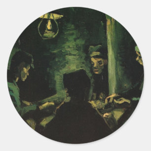 Study for The Potato Eaters by Vincent van Gogh Classic Round Sticker