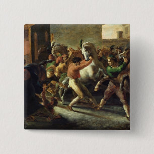 Study for the Race of the Barbarian Horses, 1817 15 Cm Square Badge