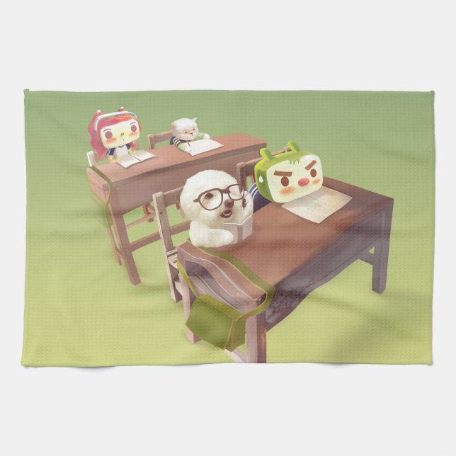 Study Hard Tea Towel (Horizontal)