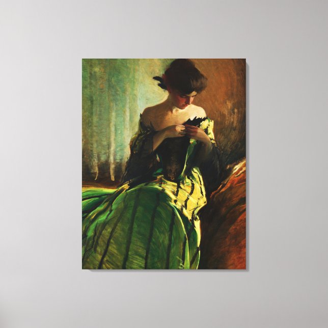 Study in Black and Green by John White Alexander   Canvas Print (Front)
