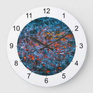 Study In Watercolor - Orange Large Clock