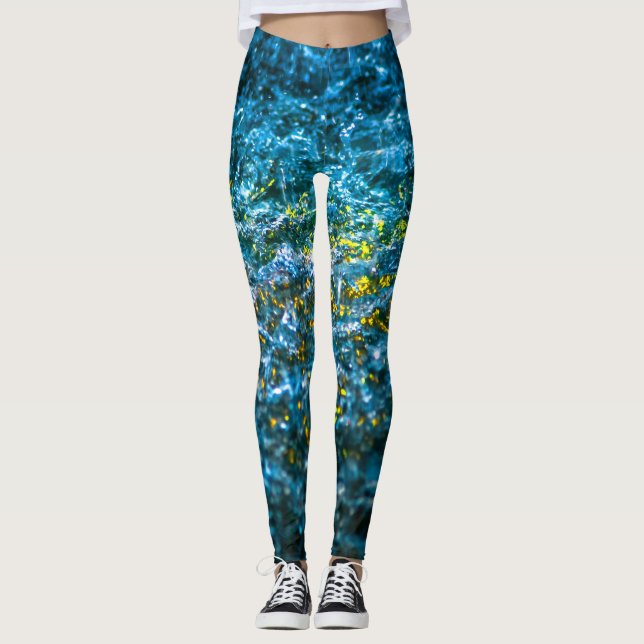 Study In Watercolor - Yellow Leggings (Front)