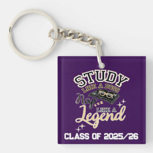 Study Like a Boss, Nap Like a Legend, College gift Key Ring