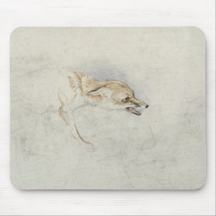 Study of a crouching Fox, facing right verso: fain Mouse Mat