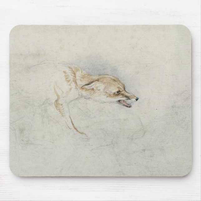 Study of a crouching Fox, facing right verso: fain Mouse Mat (Front)