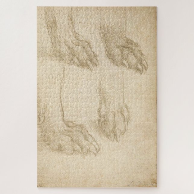 Study of a Dog’s Paw – Leonardo da Vinci Jigsaw Puzzle (Vertical)
