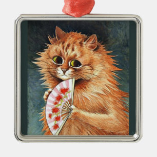 Study of a Ginger Cat by Louis Wain Metal Tree Decoration