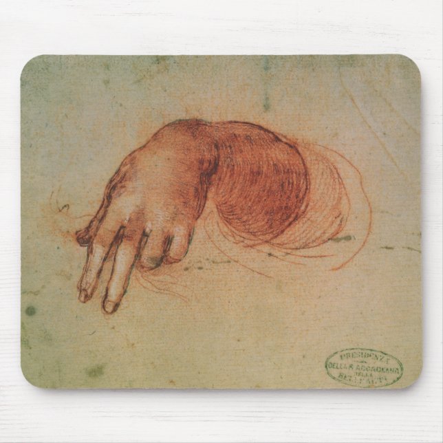 Study of a hand (red chalk on paper) mouse mat (Front)