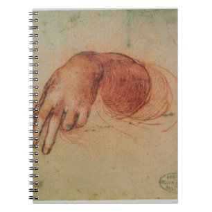 Study of a hand (red chalk on paper) notebook