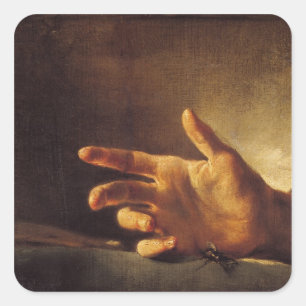 Study of a Hand Square Sticker