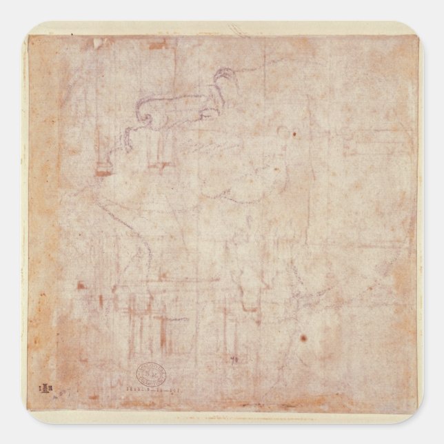 Study of a Head, 1525-26 Square Sticker (Front)